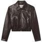 Nahla cropped jacket in brown