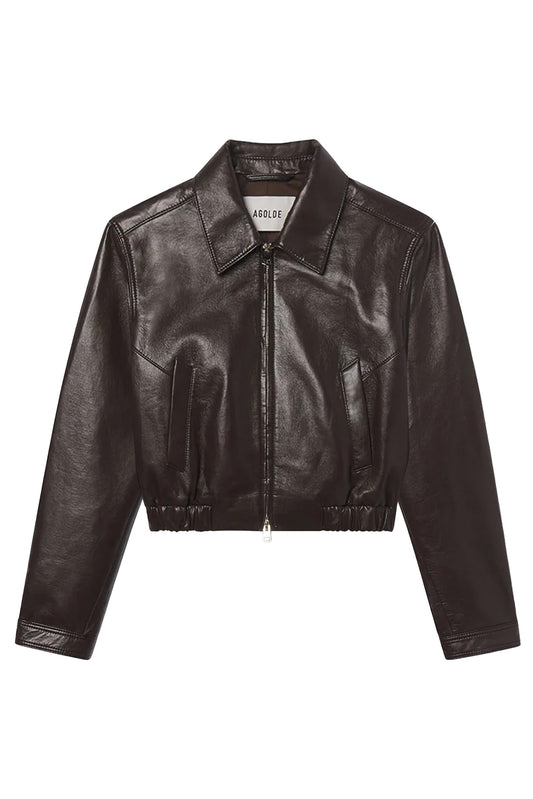 Nahla cropped jacket in brown