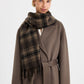 Merino check scarf
