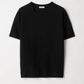 Short sleeve cashmere crewneck black