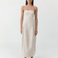 Canvas pleat cocoon dress - shell