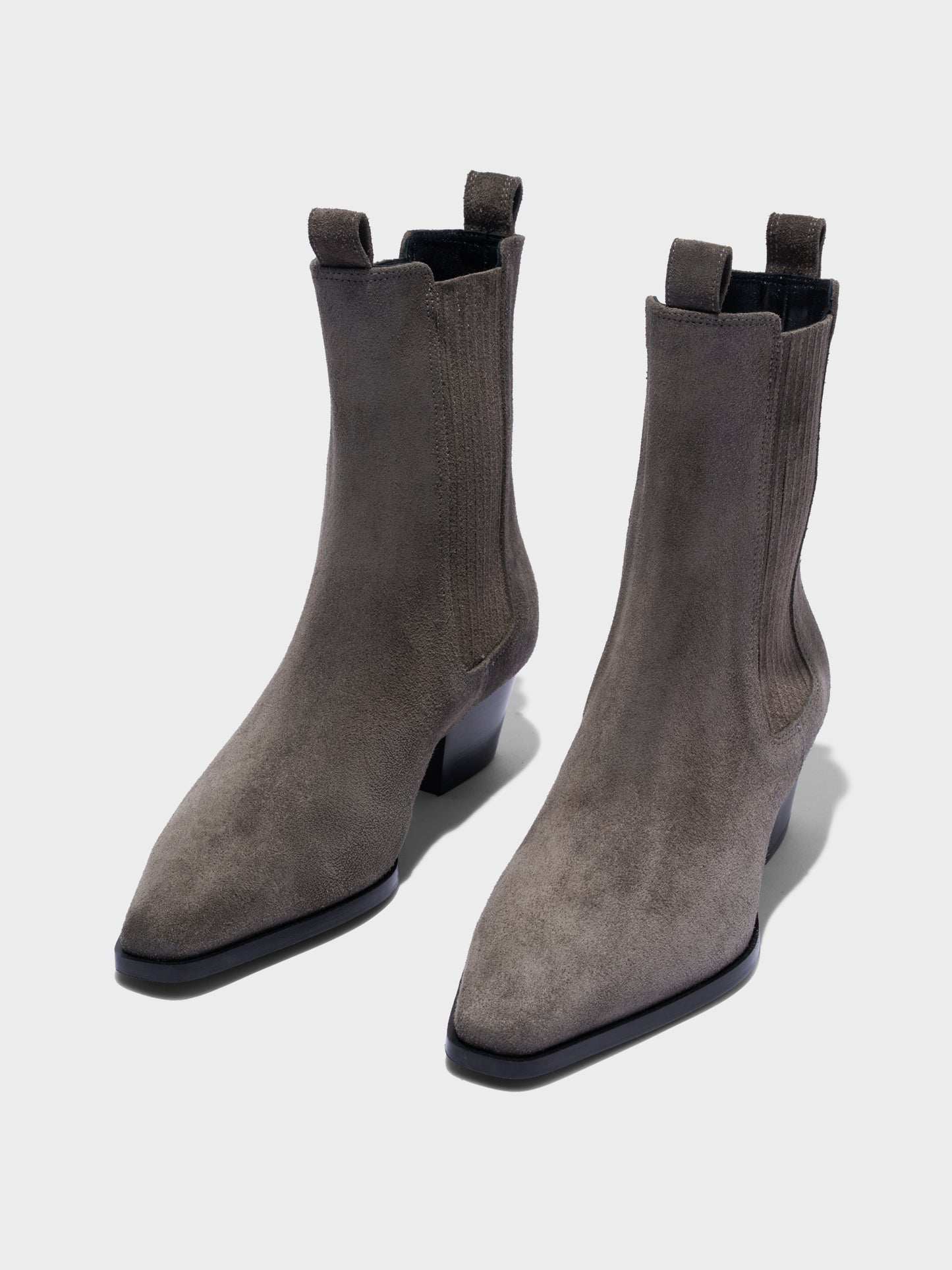 Agata cow suede leather - taupe
