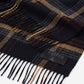 Black brown check scarf