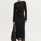 Gathered lyocell cashmere dress