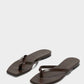 Renee leather tong sandal - moka
