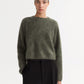 Brushed crewneck olive