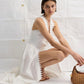 Lace trim apron dress
