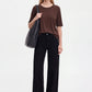 Elena tee in dark chocolate