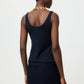 Featherlight singlet cashmere - navy