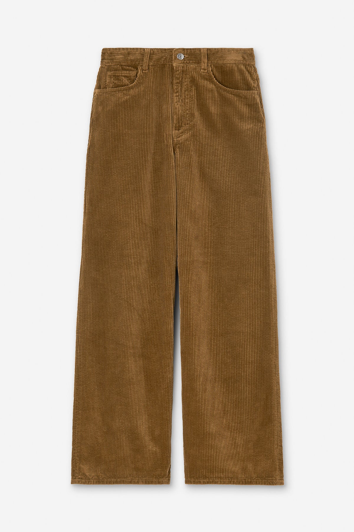 Wide leg corduroy in tobacco