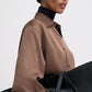 Satin shirt oak brown