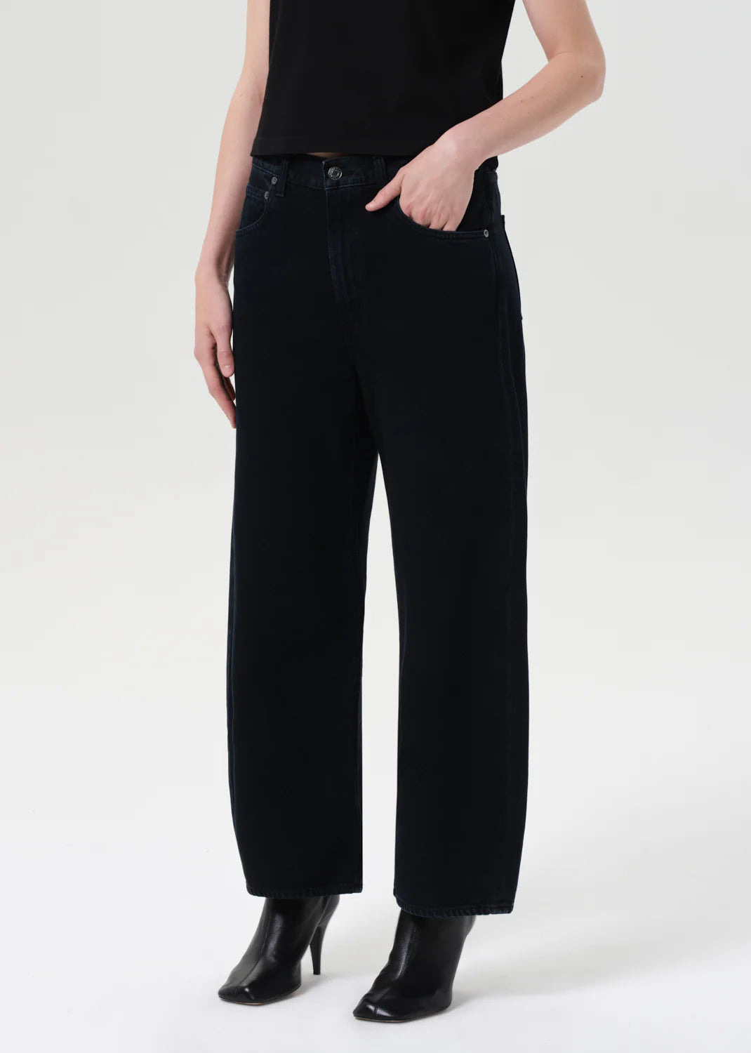 Low cure jean in crushed