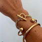 Gold torque bracelet