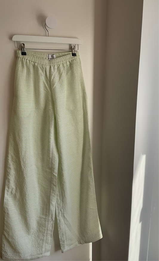 Lime green strip pants