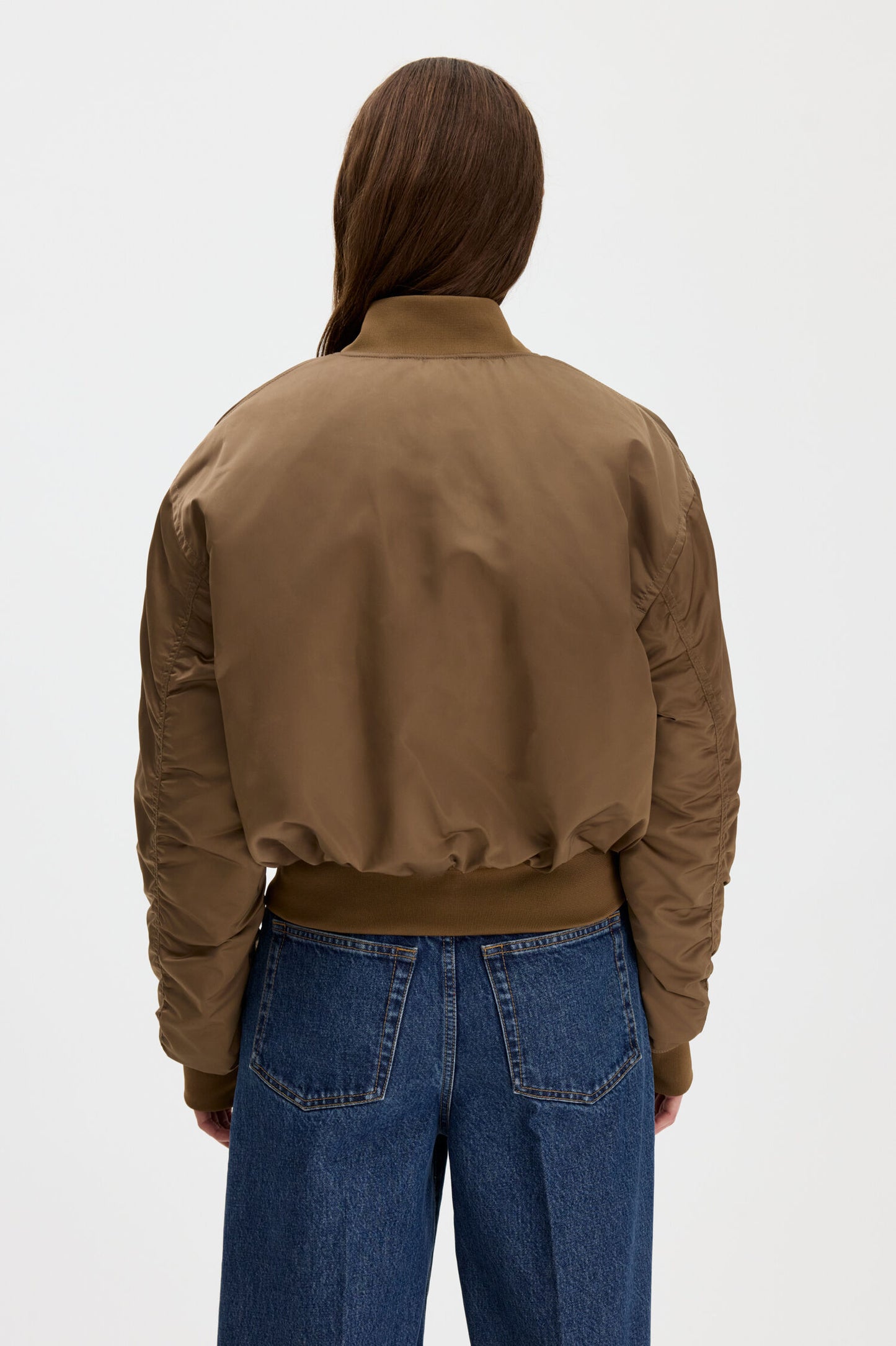 Nylon zip jacket - nougat