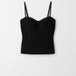 Double knit singlet black