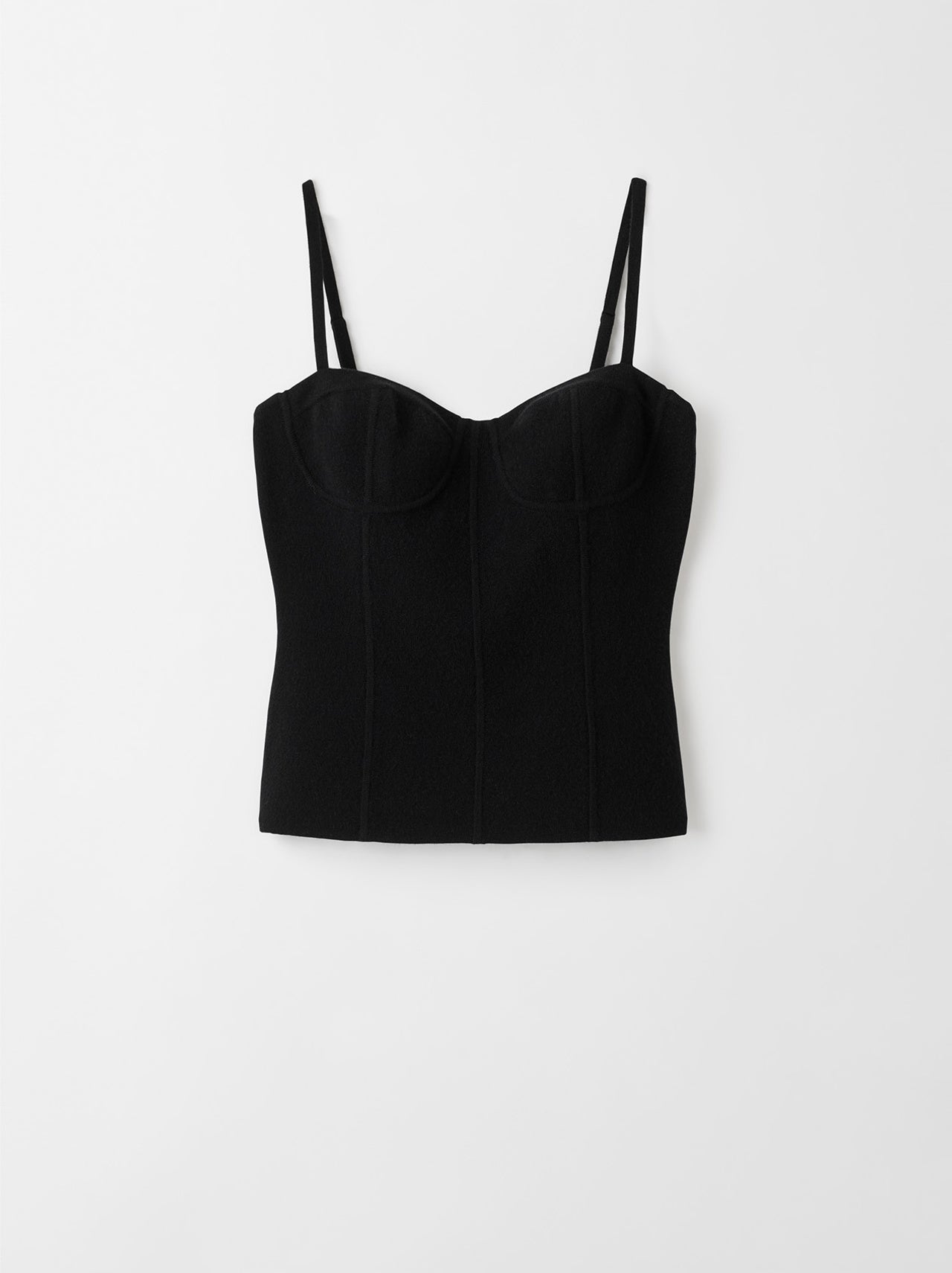 Double knit singlet black