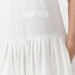 Relaxed pleat dress off white