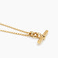 Medium gold t bar belcher chain