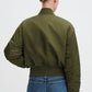 Nylon zip jacket midnight green