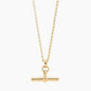 Medium gold t bar belcher chain