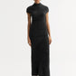 Brushed cashmere top black
