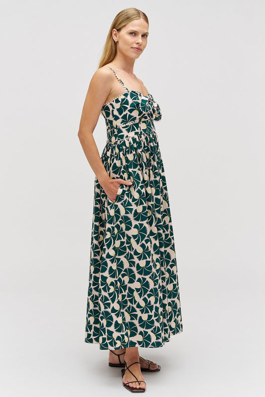 Fan flower print sundress
