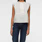 Danube blouse in crinkled cotton - vanilla