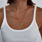 Small Gold Compass / Not All Who Wander Necklace