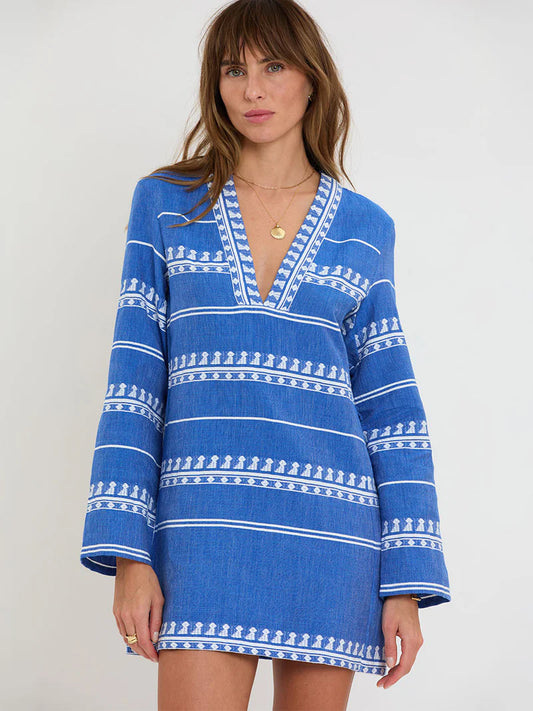 Raey column dress - tebibi blue