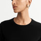 Short sleeve cashmere crewneck black