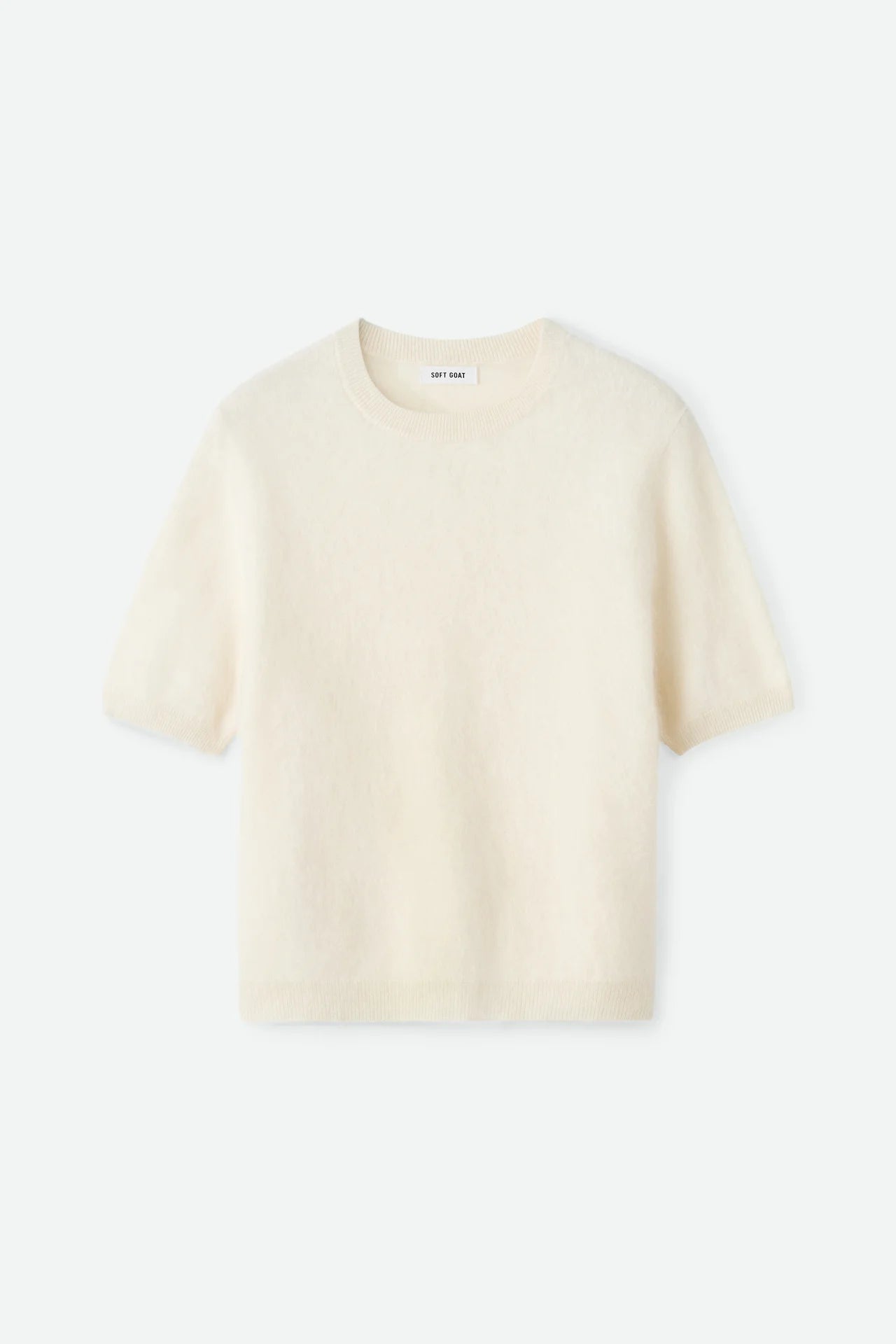 Brushed short sleeve - feather white