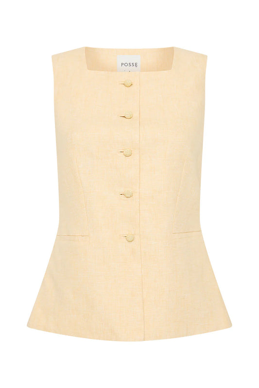 Rio vest dusty citron