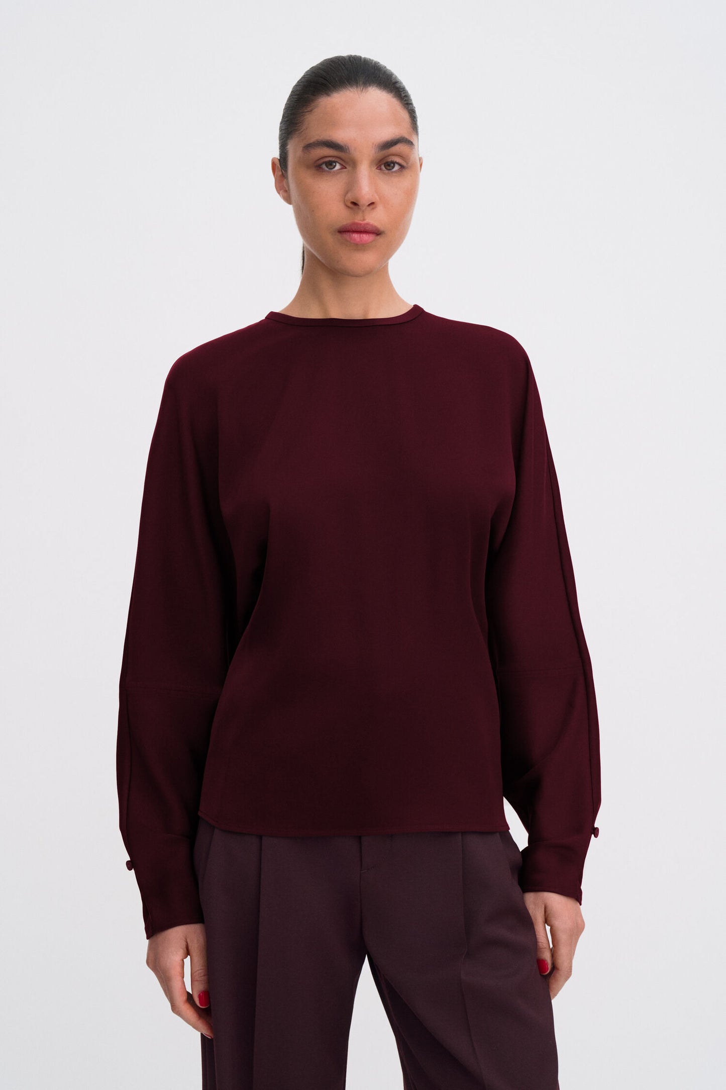Batwing top burgundy