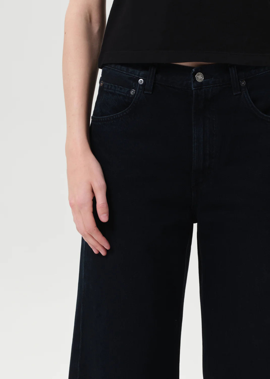 Low cure jean in crushed