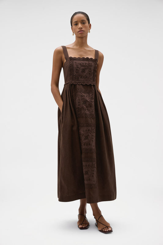 Handkerchief sundress in espresso