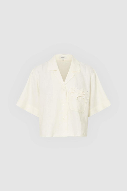 Rosebud lace camp shirt