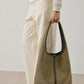 Delice tote bag in split leather - grey