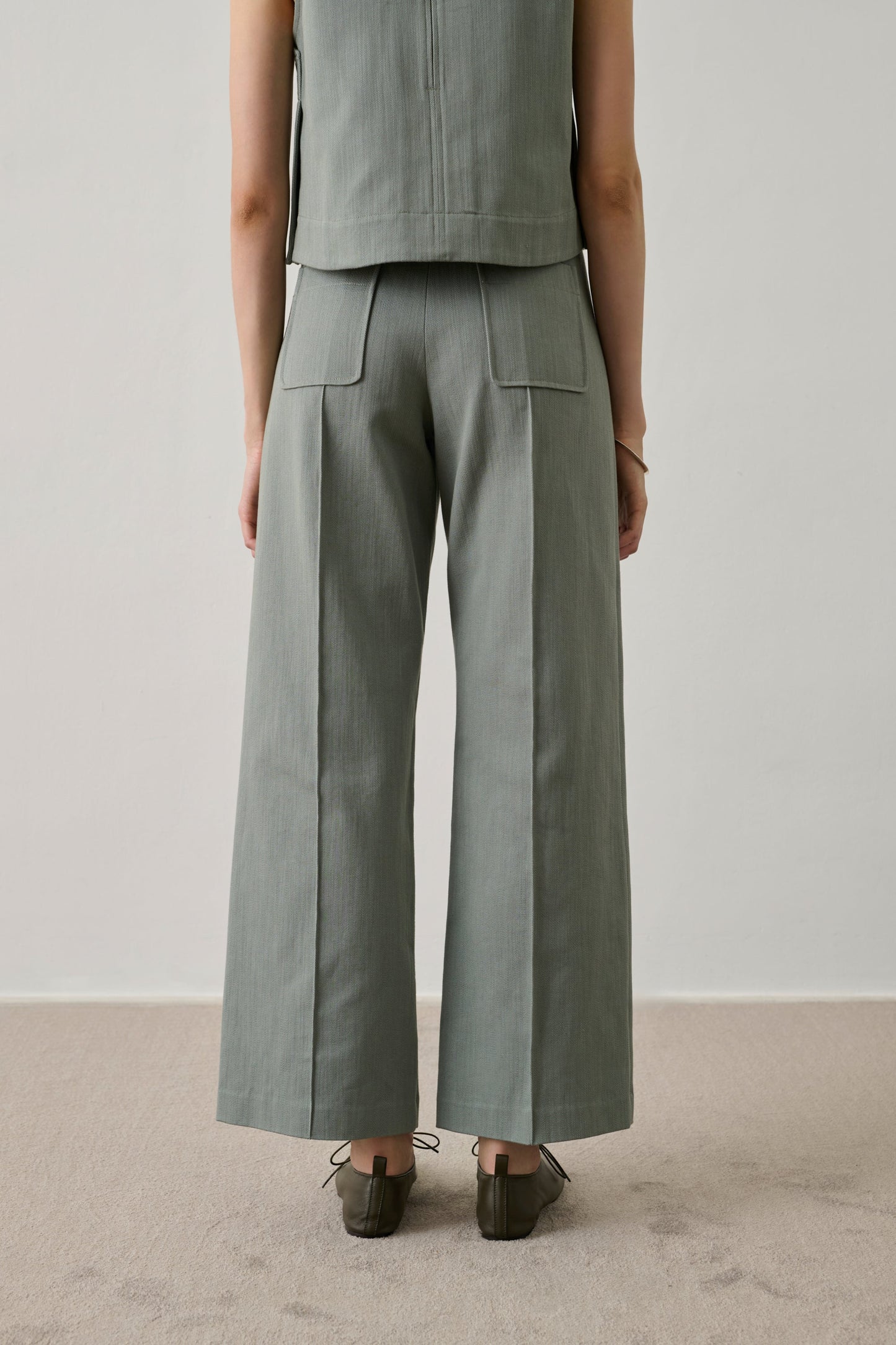 Harry trousers in cotton - pastel green