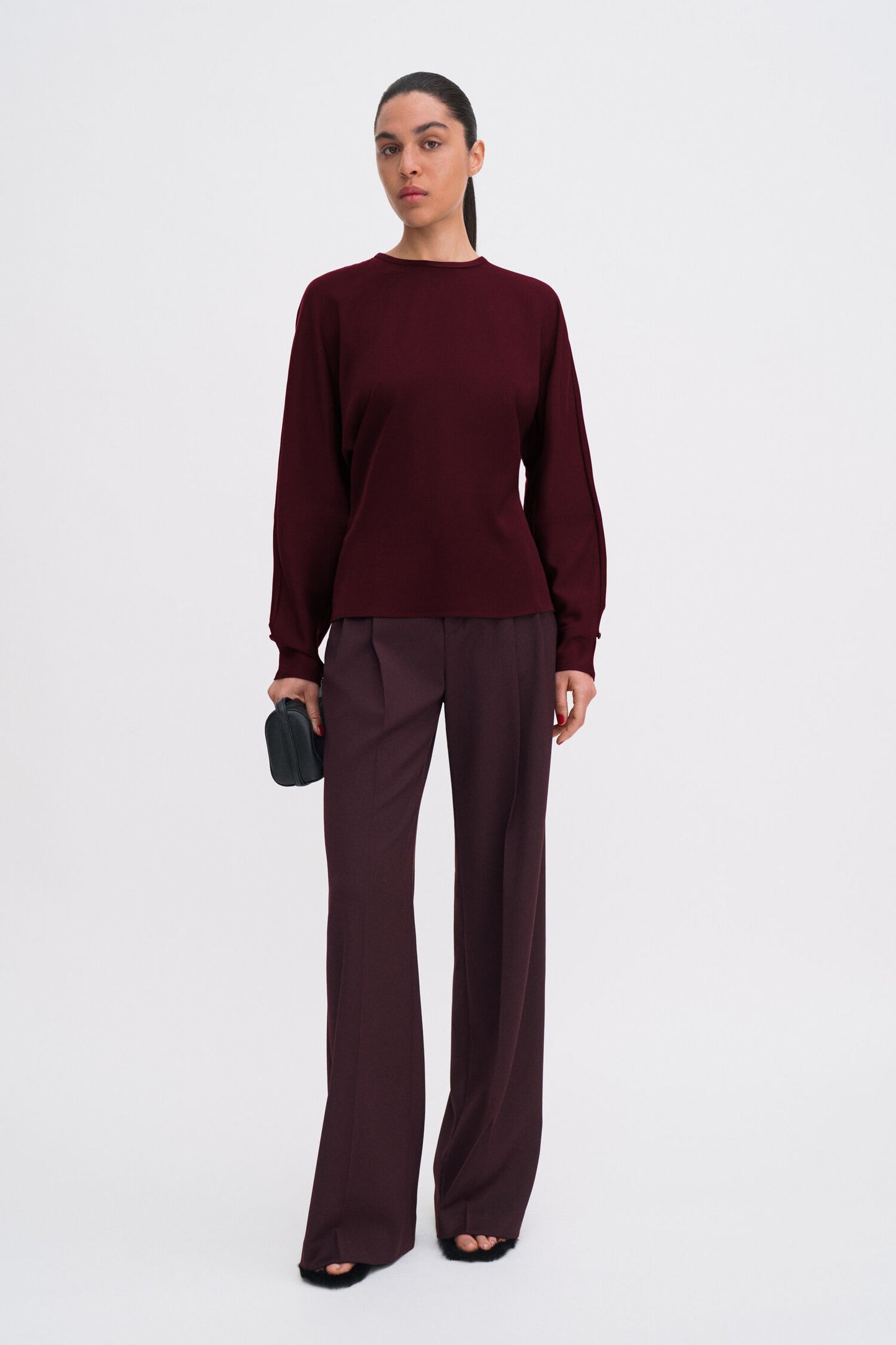 Batwing top burgundy