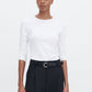 Cotton stretch long sleeve white