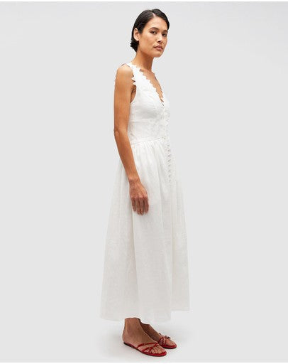 Lace trim apron dress