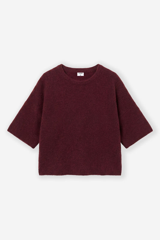 Wool yak tee - mahogany red