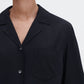 Draped twill shirt