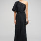 One shoulder dress black