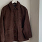 Jacket in split leather brown