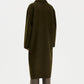 Amelia double coat - dark moss green