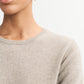 Short sleeve cashmere crewneck greige
