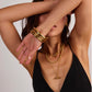 Medium gold t bar belcher chain