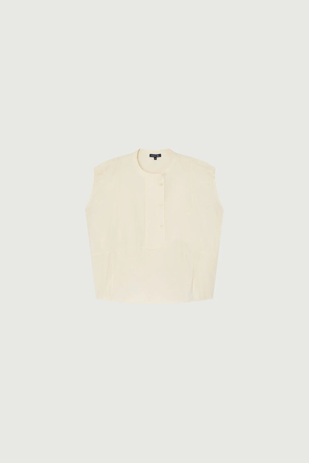 Danube blouse in crinkled cotton - vanilla